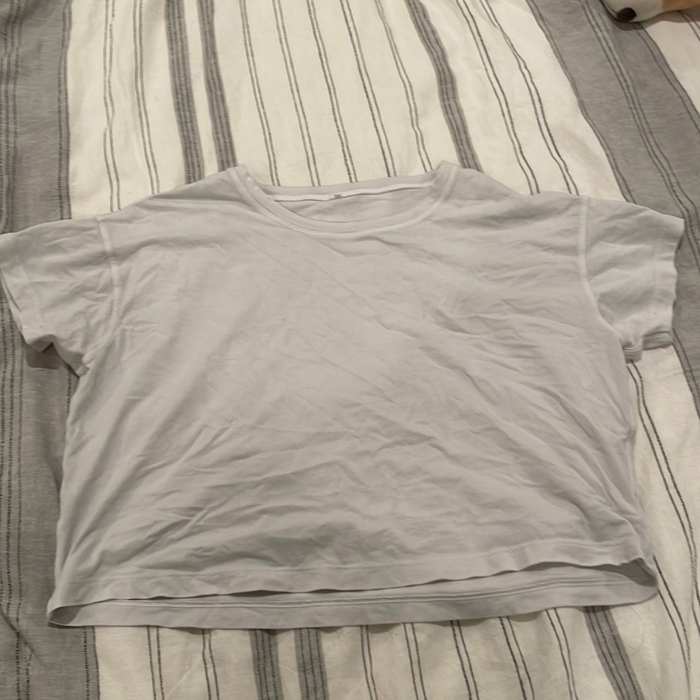 White Lululemon All Yours Crop